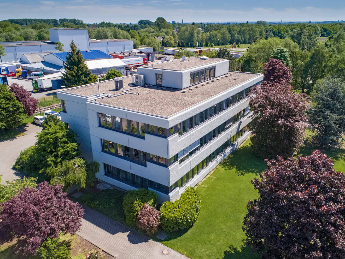 Gewerbestandort aus der Luft – professionelle Drohnenfotografie