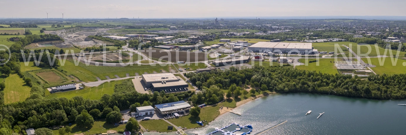 Gewerbegebiet Obere Brede in Beckum, 2022: Vom Tuttenbrocksee ins Gewerbegebiet.