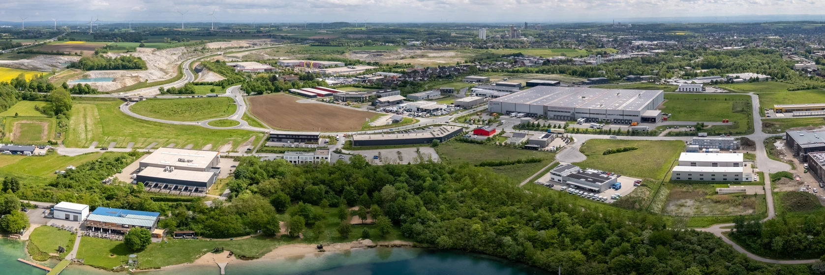 Gewerbegebiet Obere Brede in Beckum, 2026: Vom Tuttenbrocksee ins Gewerbegebiet.