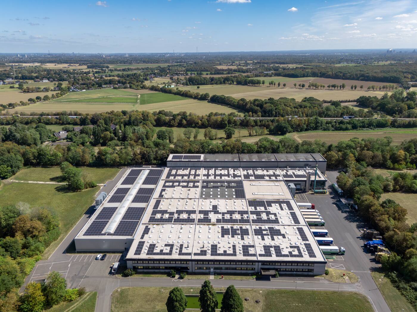 Luftaufnahme der Wellkistenfabrik Peters, Perspektive 1